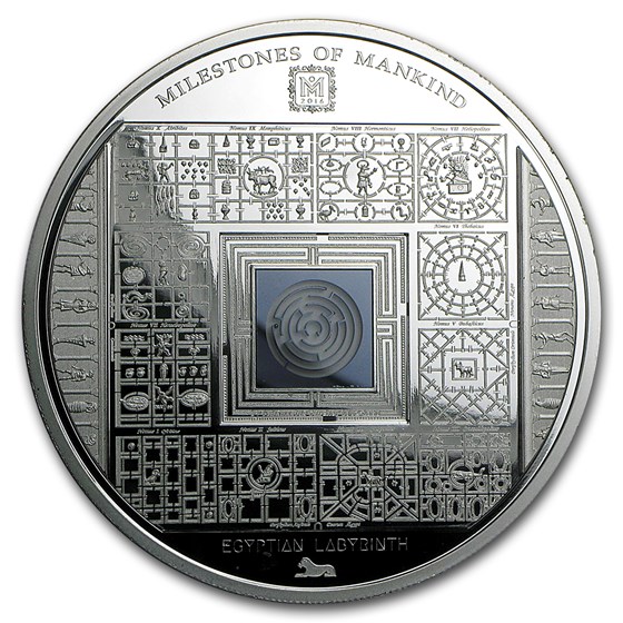 2016 Cook Islands Silver Milestones of Mankind Egyptian Labyrinth 2016 Cook Islands Silver Milestones of Mankind Egyptian Labyrinth